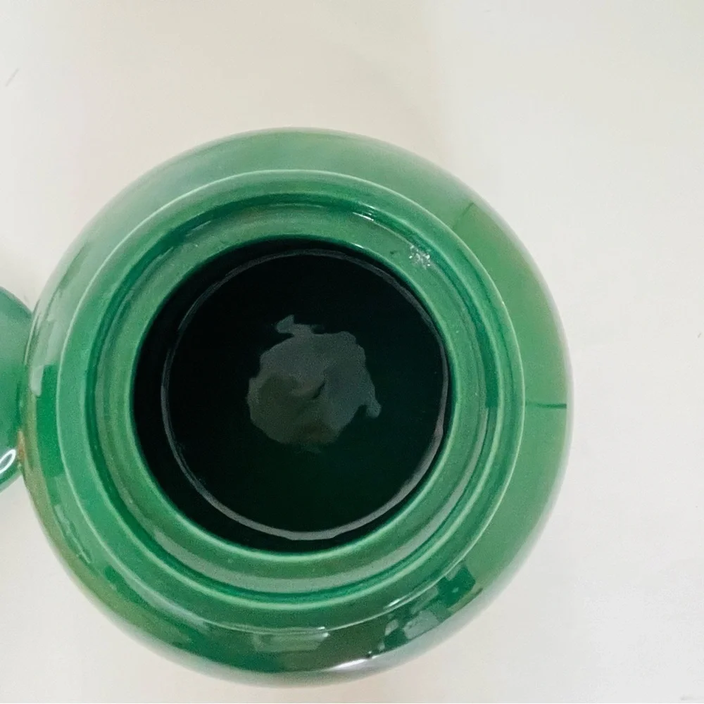 Vintage Royal Haeger Canton Green Jar with Gold Lining